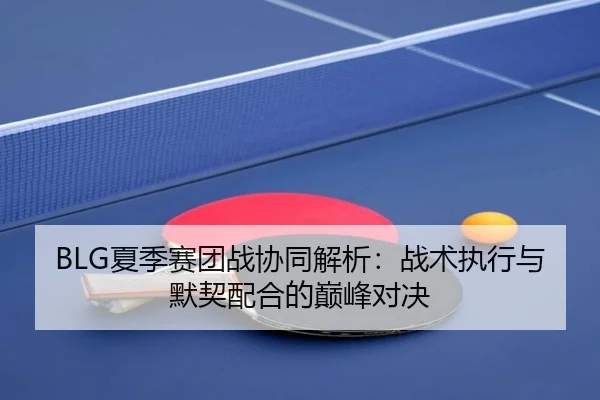 BLG夏季赛团战协同解析：战术执行与默契配合的巅峰对决